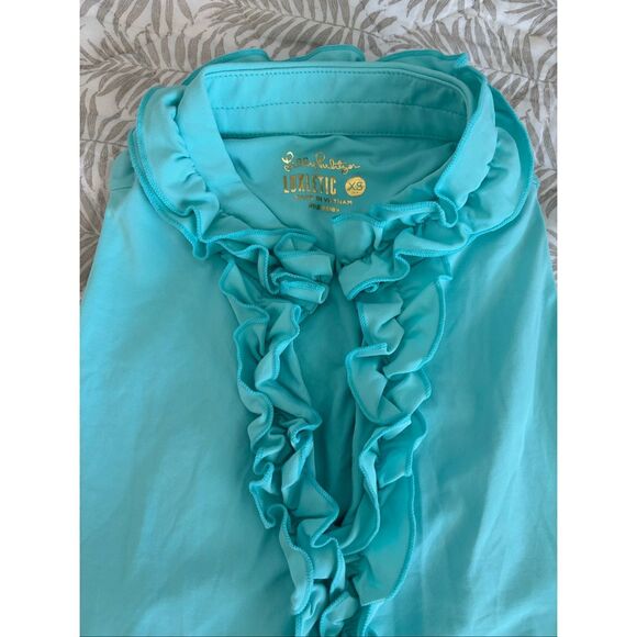 LILLY PULITZER LAKELYN LUXLETIC UPF 50+ RACER back top, Sm $118 F25 - Picture 3 of 7